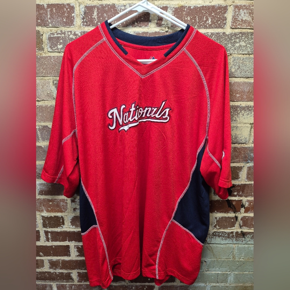 Washington Nationals Jersey 2XL Red Pullover Men's Majestic